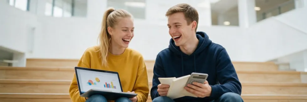 studentka-i-student-finansow-licza-na-schodach-uczelni