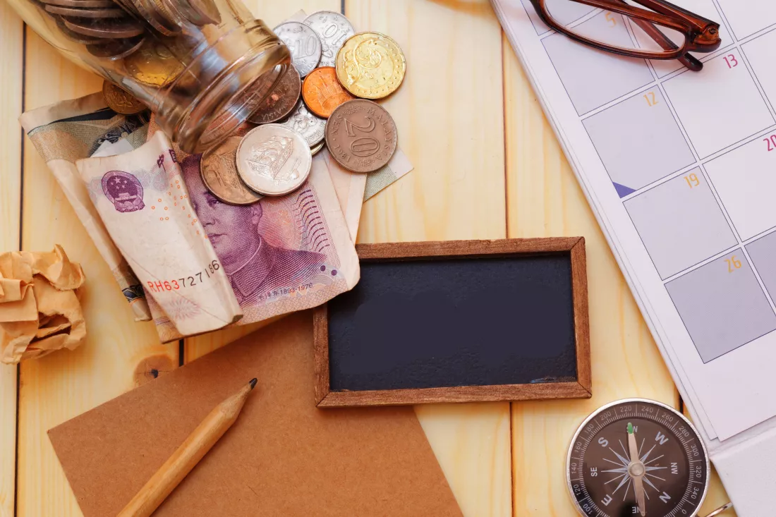 high-angle-view-coins-table
