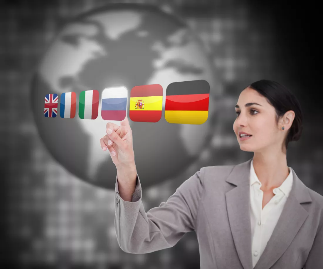 woman-suit-choosing-russian-flag-touch-screen
