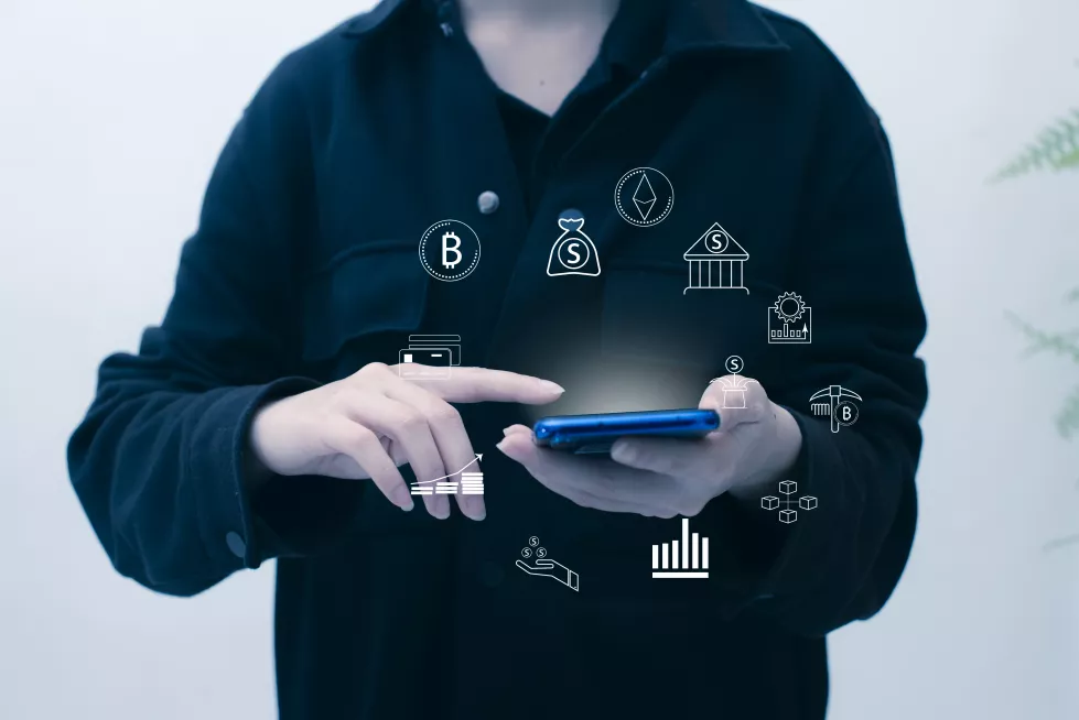 using-smart-phone-financial-market-cryptocurrency-market