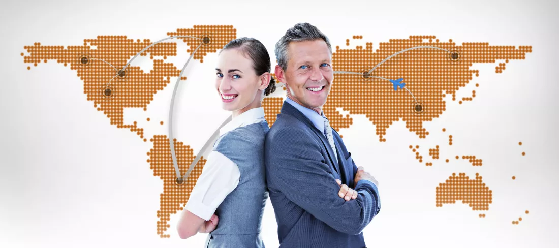 happy-business-team-against-world-map-with-lines
