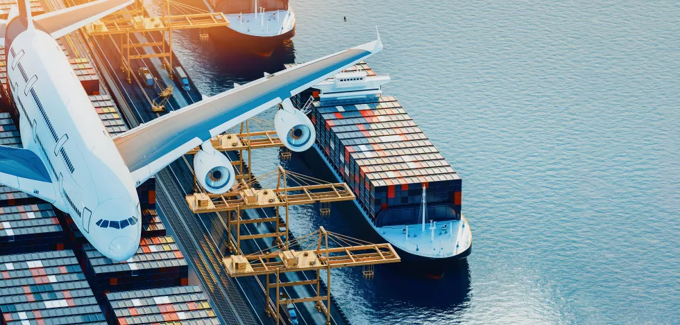plane-trucks-are-flying-towards-destination-with-brightest-3d-rendering-illustration