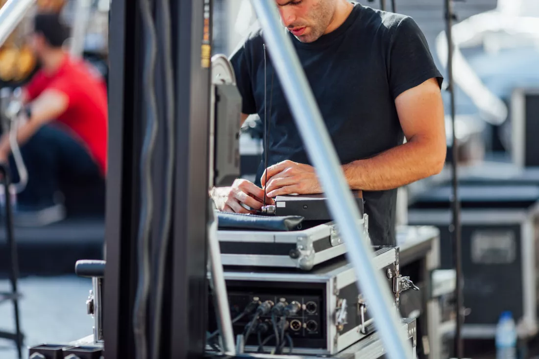 man-working-event