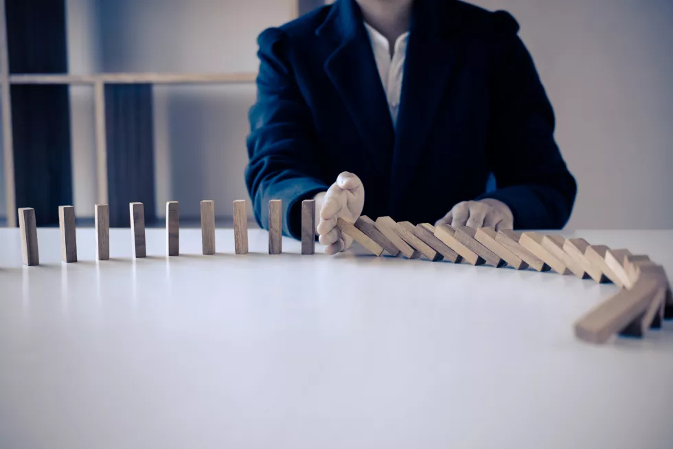 midsection-man-playing-with-table