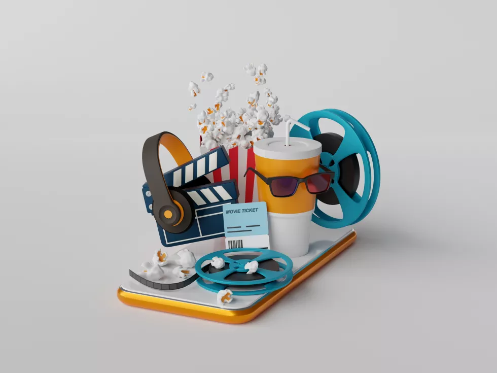 3d-illustration-streaming-online-application-watching-movie-online-smartphone-buy-ticket-online