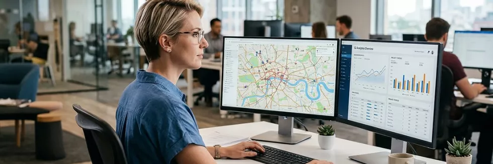 OSINT-i-analiza-danych-z-wykorzystaniem-AI-test-analityczka-przy-mapach-na-monitorach