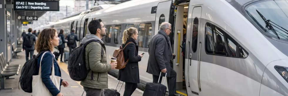Zintegrowane-systemy-transportu-test-pasazerowie-przy-szybkim-pociagu
