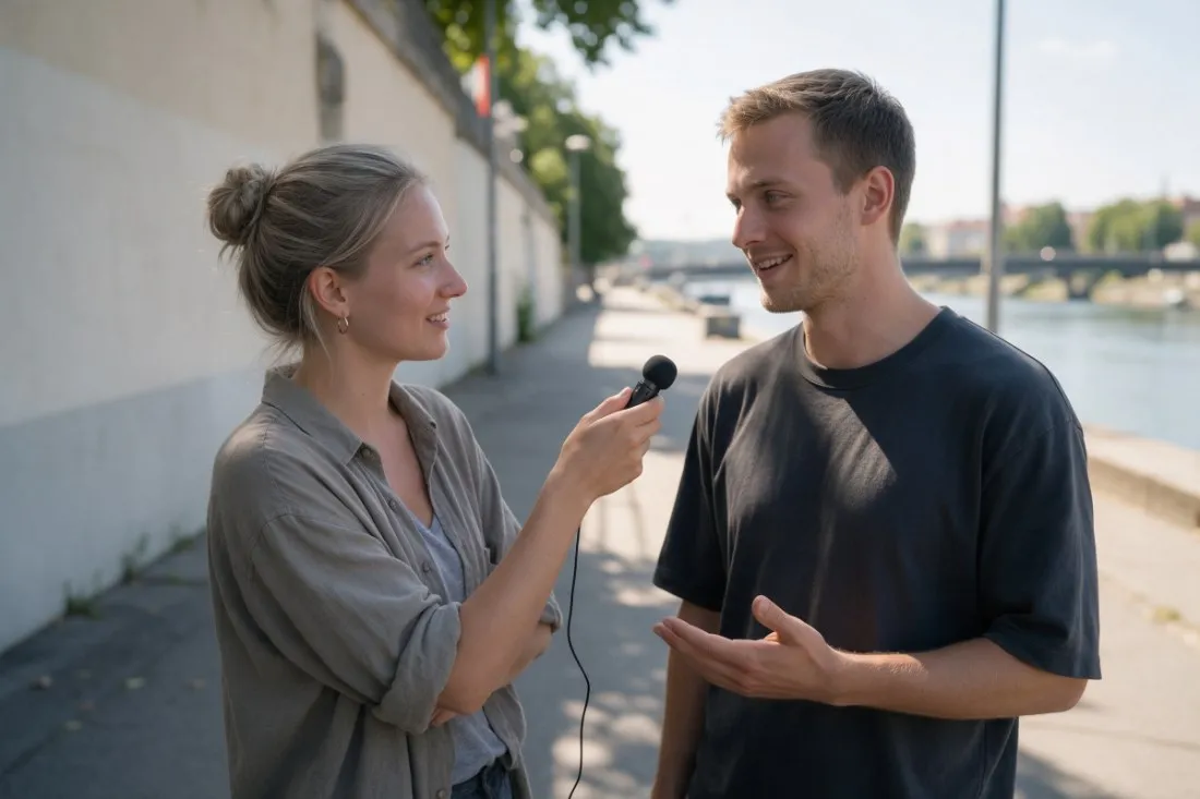 studentka-i-student-nagrywaja-wywiad-nad-rzeka