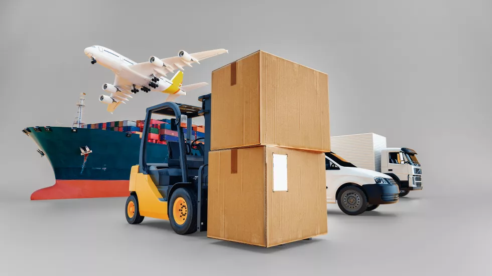 global-business-container-cargo-freight-train-logistic-import-export-business-logistics-concept-air-cargo-trucking-maritime-shipping-time-delivery-3d-rendering