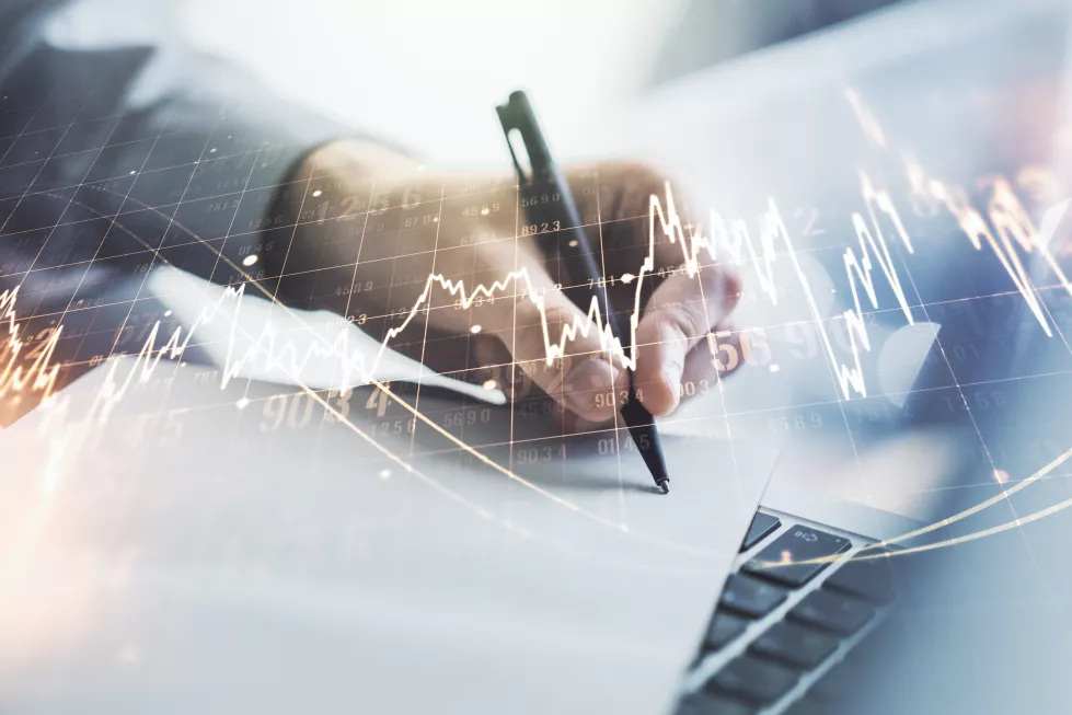 multi-exposure-abstract-financial-diagram-with-hand-writing-notepad-background-banking-accounting-concept