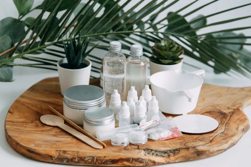 ecological-cosmetics-jars-with-greens-bottle-natural-cosmetics-flatley