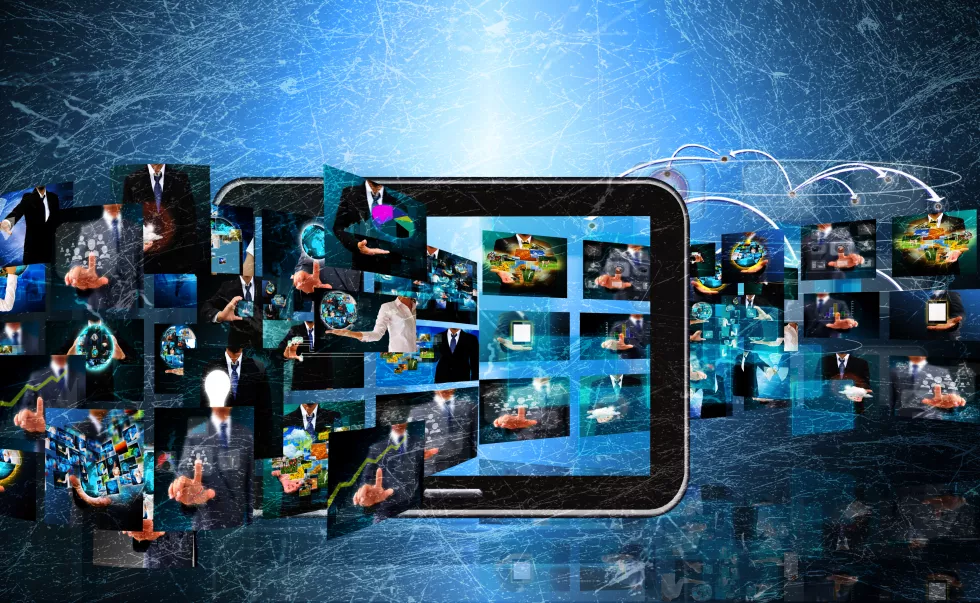 digital-composite-image-illuminated-laptop-table-city-night