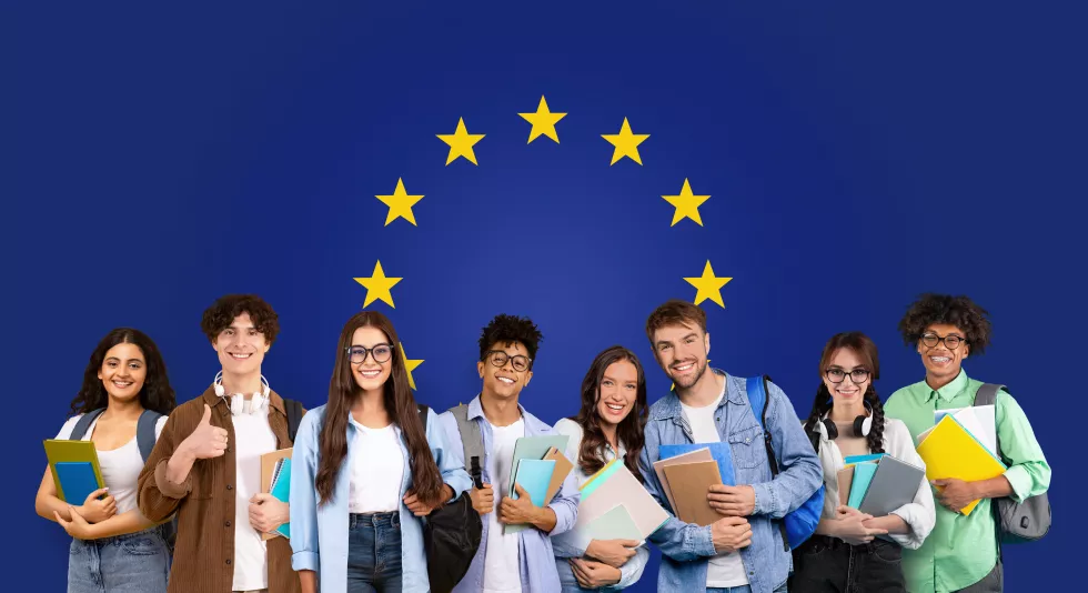 six-diverse-university-students-with-books-backpacks-giving-thumbs-up