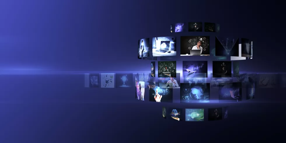 blogging-streaming-concept-with-many-digital-life-style-screens-abstract-blue-background