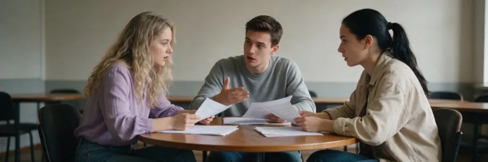 studenci-dyskutuja-nad-dokumentami-przy-okraglym-stole