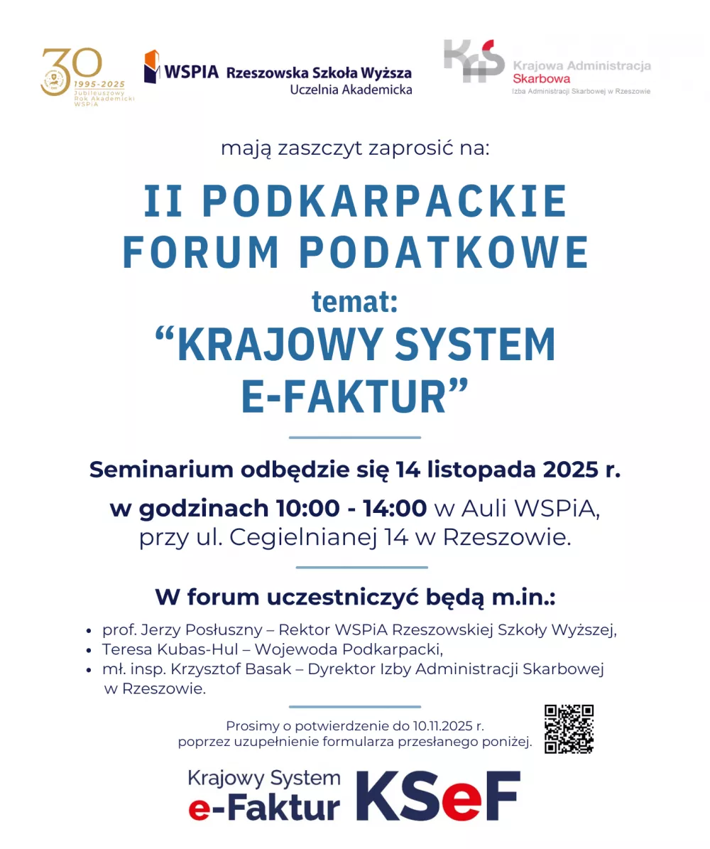 II Podkarpackie Forum Podatkowe KSeF