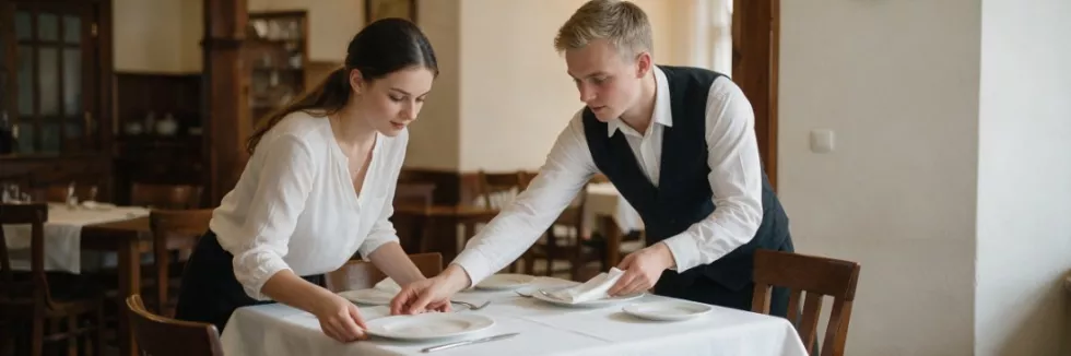 studenci-hotelarstwa-nakrywaja-stol-w-restauracji