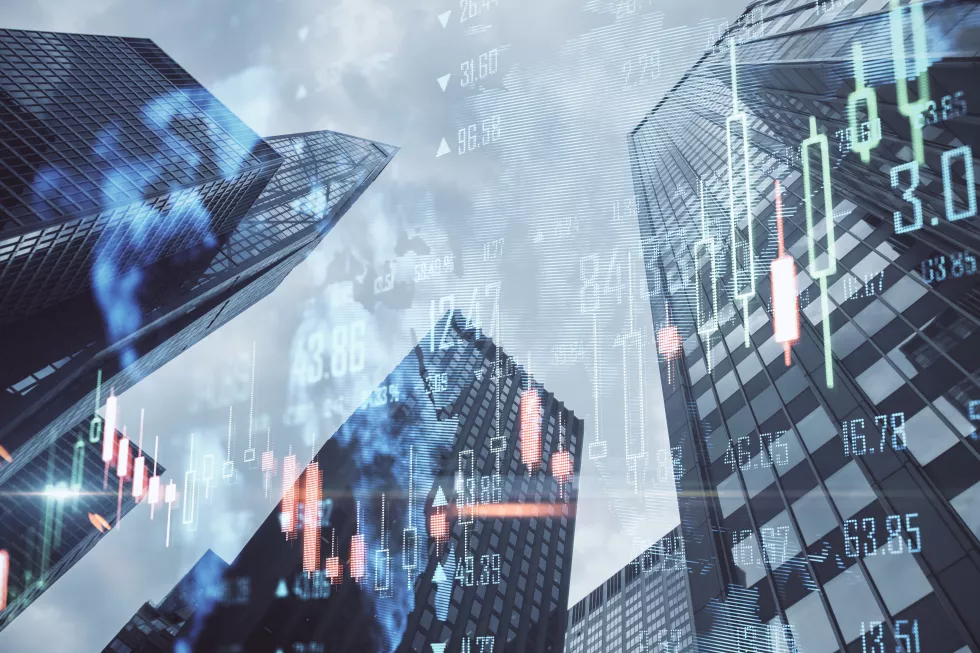 creative-glowing-big-data-forex-chart-candlestick-hologram-map-blurry-city-background-trade-technology-finance-concept-double-exposure