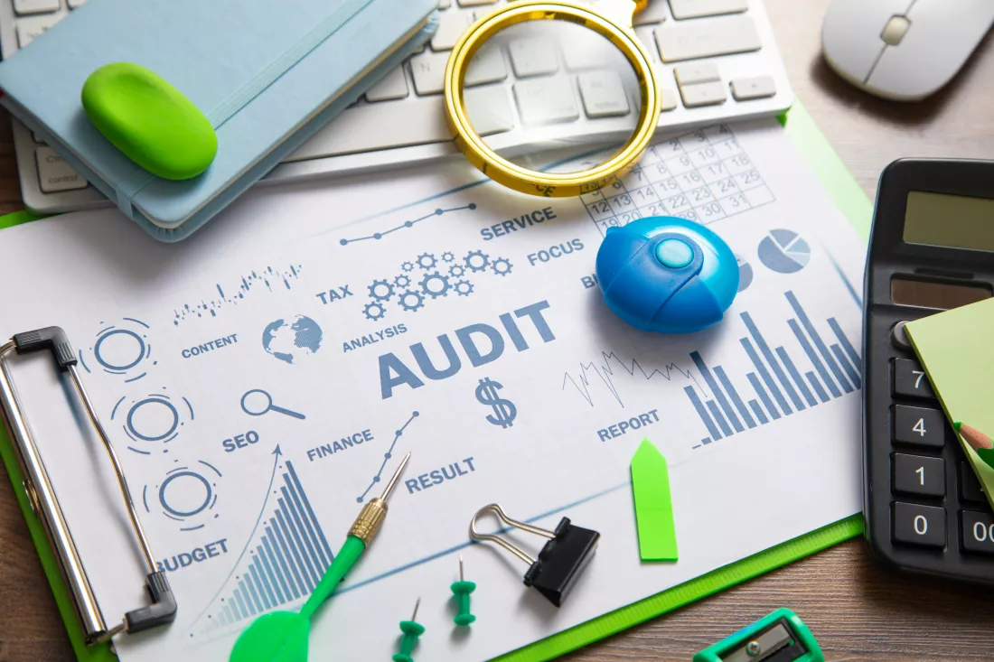 audit-business-charts-objects-graphs-words-business-concept