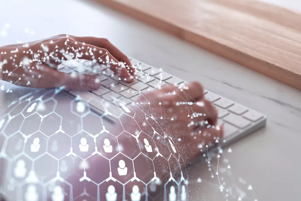 hands-woman-hr-specialist-is-typing-keyboard-internet-find-best-candidates-create-international-network-recruitment-process-casual-wear-social-media-hologram-icons