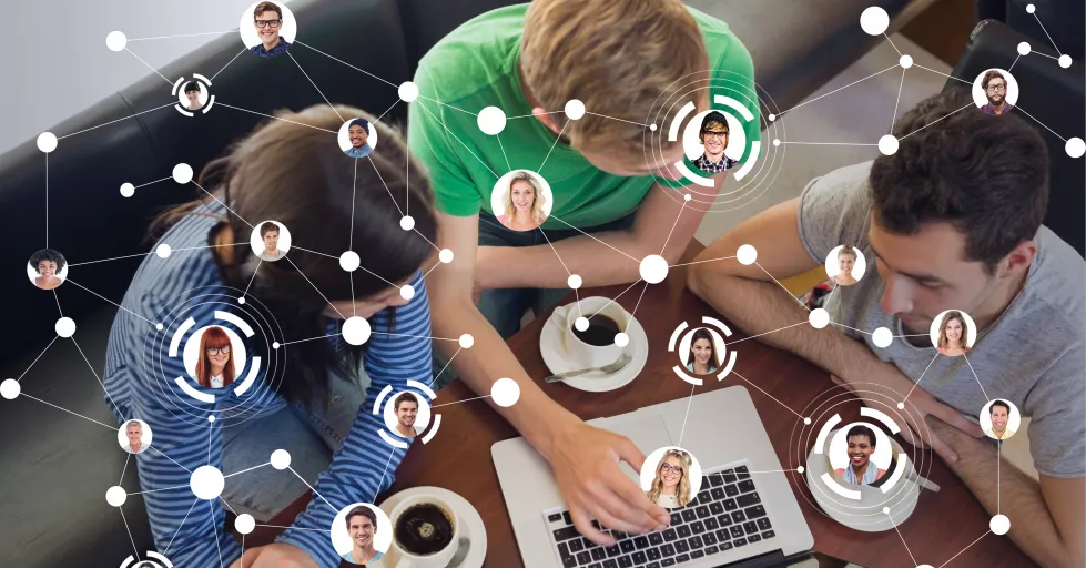 profiles-network-connections-people-using-laptop-social-media-networking-concepts