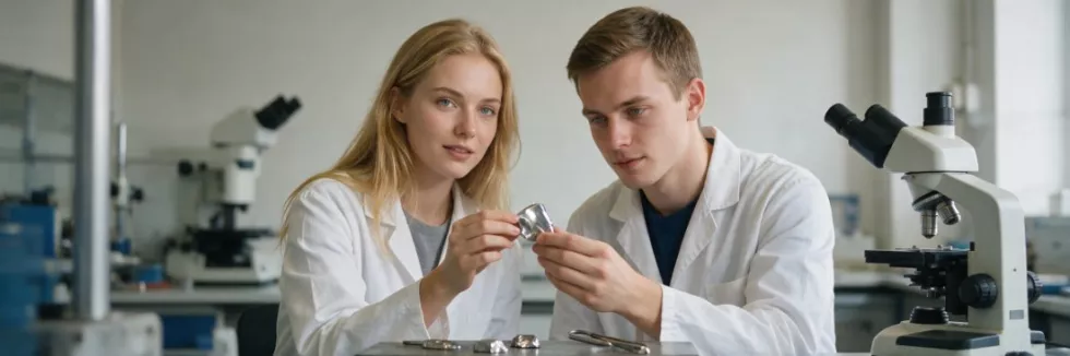 studenci-ogladaja-wypolerowane-probki-metalu-w-laboratorium
