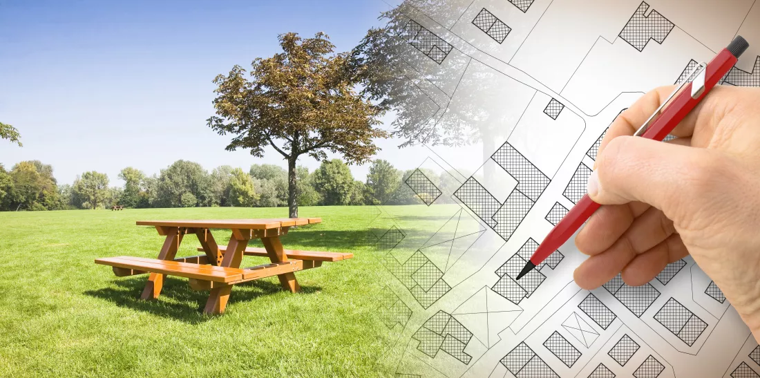 digital-composite-image-architect-drawing-blueprint-park