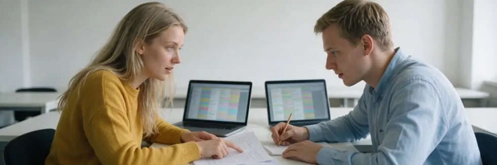 studentka-i-student-porownuja-tlumaczenie-przy-laptopach
