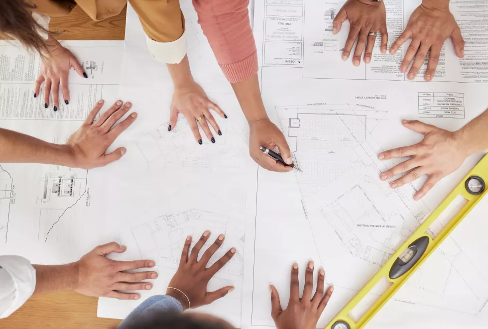 blueprint-architecture-hands-people-drawing-planning-floor-plan-engineering-design-teamwork-construction-men-women-illustration-meeting-building-ideas
