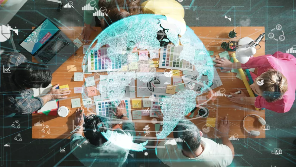 top-view-creative-designer-work-together-with-hologram-global-symposium