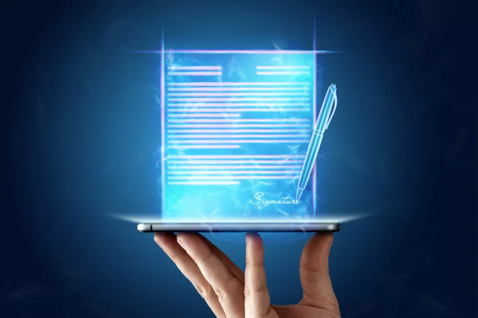 concept-electronic-signature-distance-business-mobile-phone-contract-hologram-image-signature-remote-collaboration-copy-space-mixed-media
