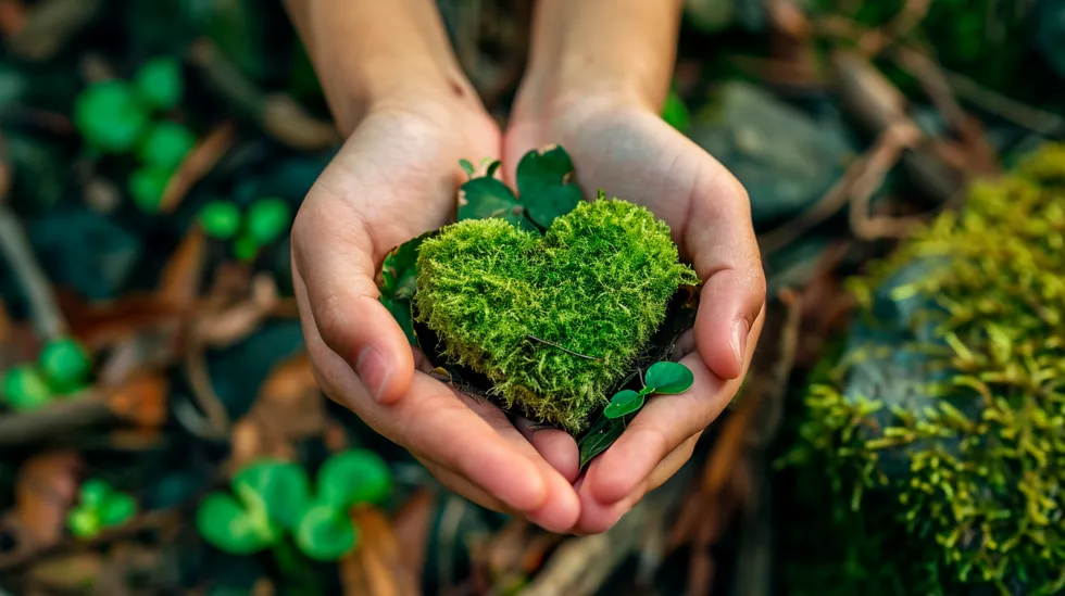 hands-woman-holding-globe-with-green-grass-blurred-background