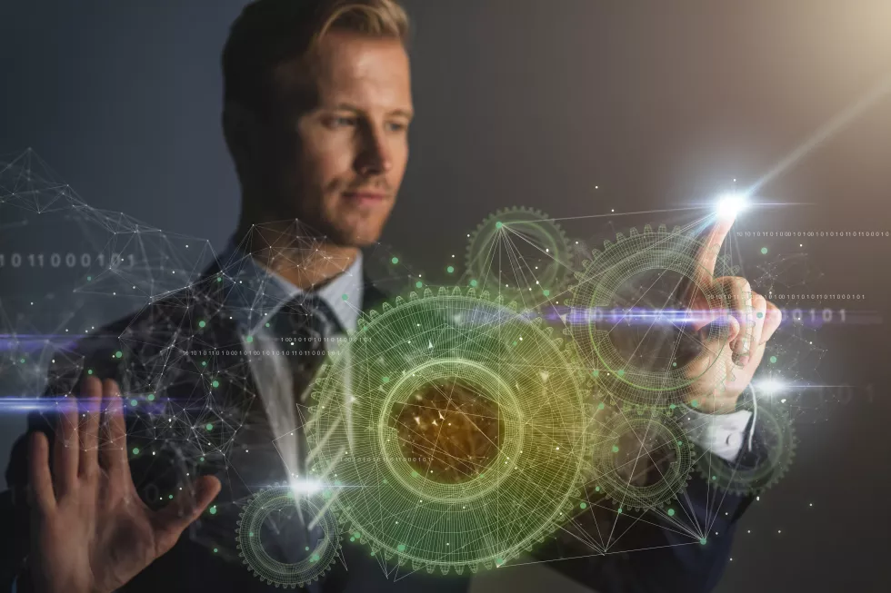 digital-composite-image-man-woman-using-smart-phone