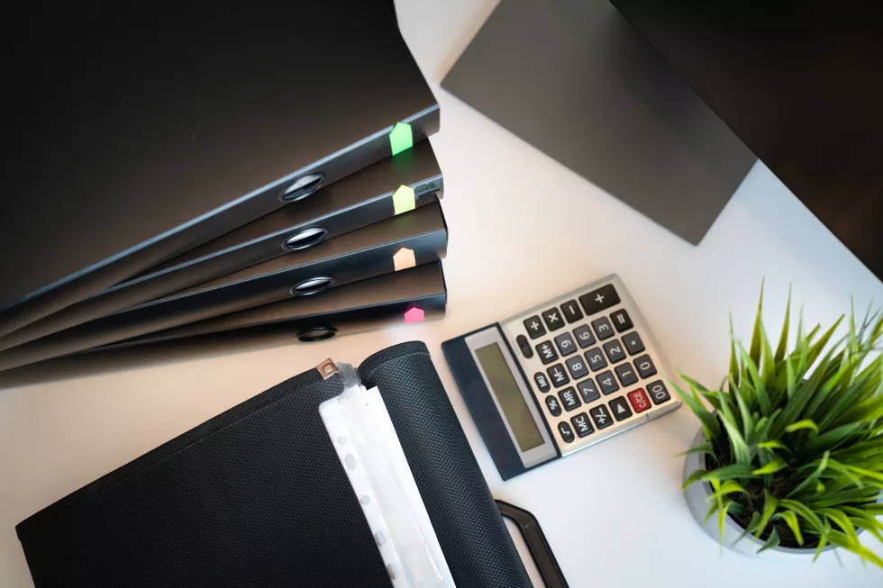folders-with-documents-sorted-documents-arrow-stickers-earnings-expenses
